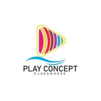 Colorful Play logo design concept. Play logo template vector. Icon Symbol vector