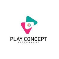 Colorful Play logo design concept. Play logo template vector. Icon Symbol vector