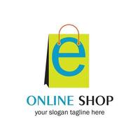 online shop logo vector icon illustration template design