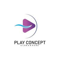 Colorful Play logo design concept. Play logo template vector. Icon Symbol vector