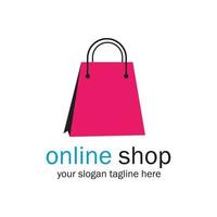 online shop logo vector icon illustration template design