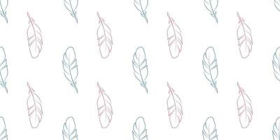 Feather seamless repeat pattern vector background