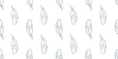 Feather seamless repeat pattern vector background