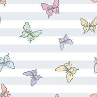 Simple butterfly vector pattern background.