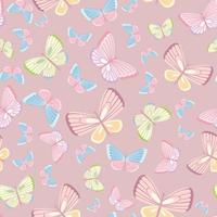 Butterfly seamless repeat pattern design, vector