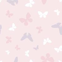 Papel tapiz de patrón de repetición perfecta de mariposa vectorial, fondo con mariposas vector