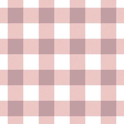 Brown and white checkered pattern, gingham plaid vector repeat