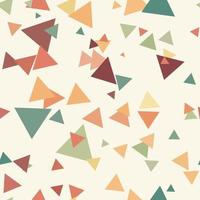 Scattered geometric pattern with triangles, multicolored vector background, seamless repeat