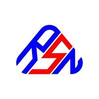 diseño creativo del logotipo de la letra rsn con gráfico vectorial, logotipo simple y moderno de rsn. vector