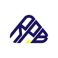 diseño creativo del logotipo de la letra rpb con gráfico vectorial, logotipo simple y moderno de rpb. vector