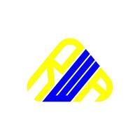 diseño creativo del logotipo de la letra rwa con gráfico vectorial, logotipo simple y moderno de rwa. vector