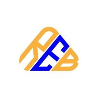 diseño creativo del logotipo de la letra reb con gráfico vectorial, logotipo simple y moderno de reb. vector