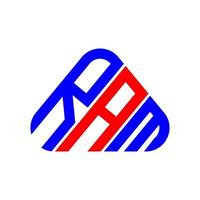 diseño creativo del logotipo de la letra ram con gráfico vectorial, logotipo simple y moderno de ram. vector