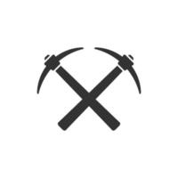Axe icon in flat style. Lumberjack vector illustration on white isolated background. Blade business concept.