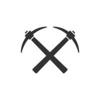 Axe icon in flat style. Lumberjack vector illustration on white isolated background. Blade business concept.