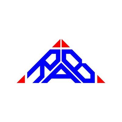 RAB letter logo creative design with vector graphic, RAB simple and modern logo.