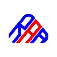 diseño creativo del logotipo de la letra raa con gráfico vectorial, logotipo simple y moderno de raa. vector