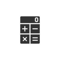 Calculator icon in flat style. Calculate vector illustration on white isolated background. Calculation business concept.