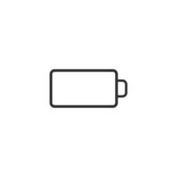 Battery charge icon in flat style. Power level vector illustration on white isolated background. Lithium accumulator business concept.