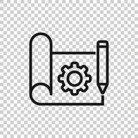 Prototype icon in flat style. Startup vector illustration on white isolated background. Model development business concept.