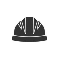 icono de casco de construcción en estilo plano. tapa de seguridad ilustración vectorial sobre fondo aislado. concepto de negocio de signo de sombrero de trabajador. vector