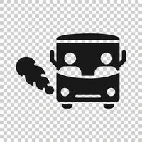 icono de autobús en estilo plano. Ilustración de vector de entrenador sobre fondo blanco aislado. concepto de negocio de vehículos autobus.