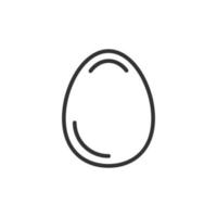 Egg icon in flat style. Breakfast vector illustration on white isolated background. Eggshell business concept.