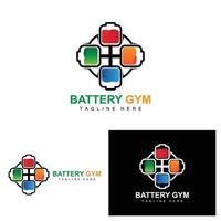 Battery Logo Design, Technology Charging Illustration, Company Brand Vector