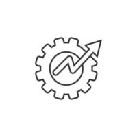 Productivity icon in flat style. Process strategy vector illustration on isolated background. Seo analytics sign business concept.