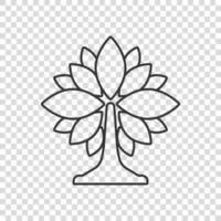 Leaf icon in flat style. Plant vector illustration on white isolated background. Flower sign business concept.