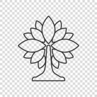 Leaf icon in flat style. Plant vector illustration on white isolated background. Flower sign business concept.