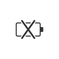 Battery charge icon in flat style. Power level vector illustration on white isolated background. Lithium accumulator business concept.