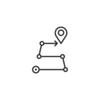 Map pin icon in flat style. gps navigation vector illustration on white isolated background. Locate position business concept.