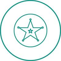 Sheriff Badge Vector Icon