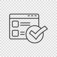 To do list icon in flat style. Document checklist vector illustration on white isolated background. Notepad check mark business concept.