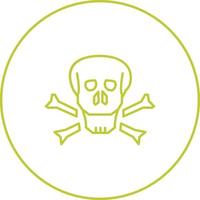 icono de vector de calavera pirata