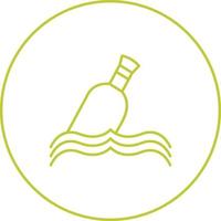 Bottle in Water Vector Icon