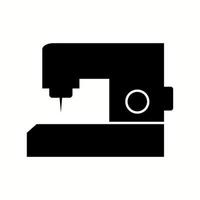 Unique Sewing Machine Vector Glyph Icon