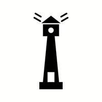 icono de glifo de vector de faro único