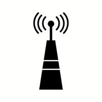 Unique Signal Tower Vector Glyph Icon