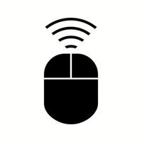 Unique Wireless Input Device Vector Glyph Icon