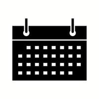 Unique Calender Vector Glyph Icon