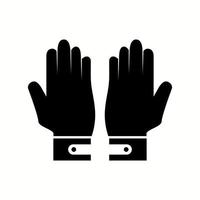icono de glifo de vector de guantes únicos