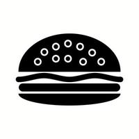 icono de glifo de vector de hamburguesa único