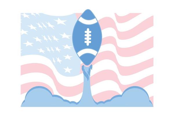 Sunday super bowl party illustration vector design, flat vector modern illustration