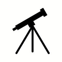 icono de glifo de vector de telescopio único