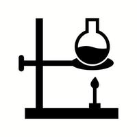 icono de glifo de vector de experimento único