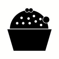 Unique Cup Cake Vector Glyph Icon