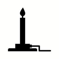 Unique Bunsen Burner Vector Glyph Icon