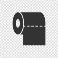 Toilet paper icon in flat style. Clean vector illustration on isolated background. WC restroom sign business concept.